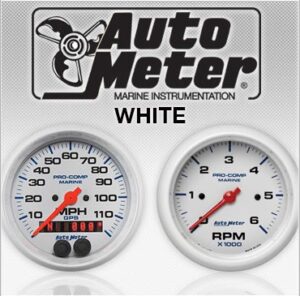 Autometer white gauges