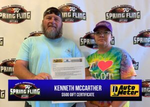 Kenneth McCarther winning a $500 gift certificate