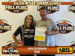Jack Ostrowski receiving $500