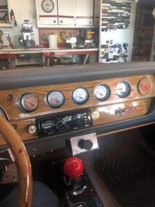 Blaze's Oldsmobile Cutlass 442 dashboard meters