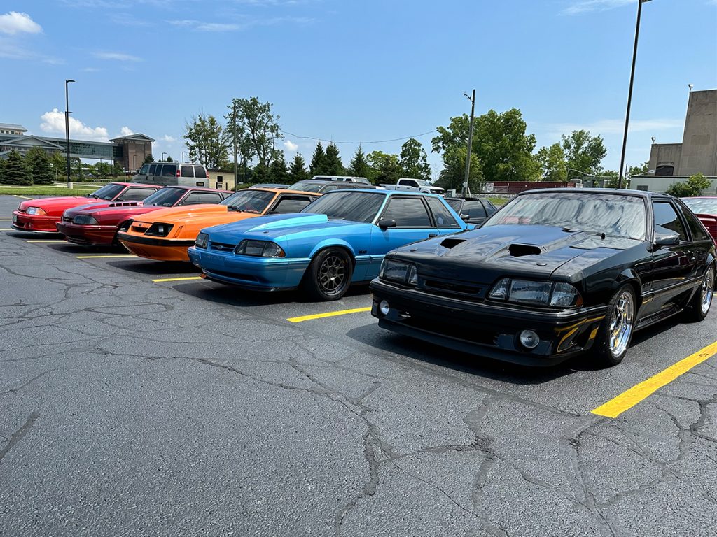 Foxbody Mustang at a car show