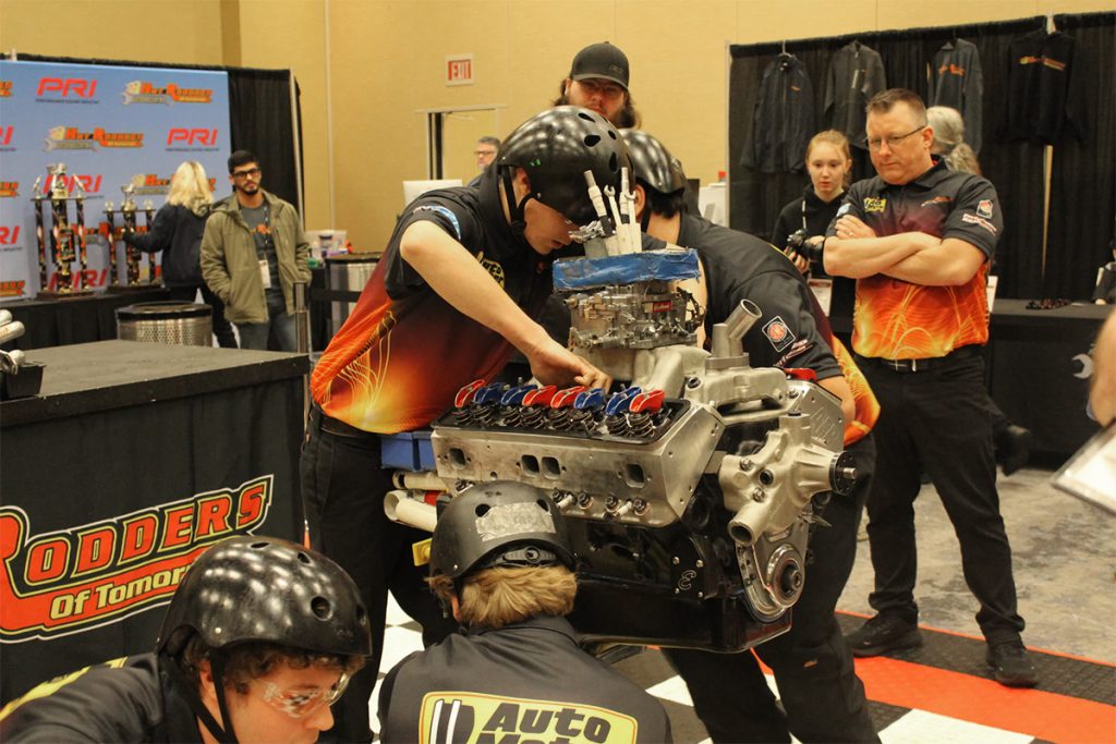Hot rodders of tomorrow, engine builders, York County School of Technology students